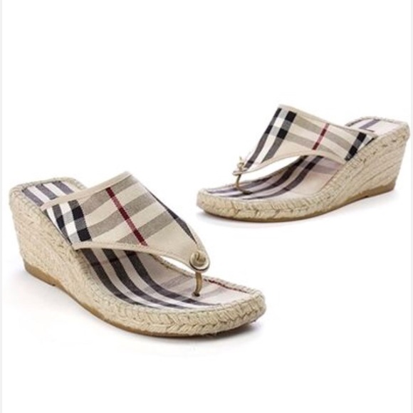 burberry canvas check espadrilles